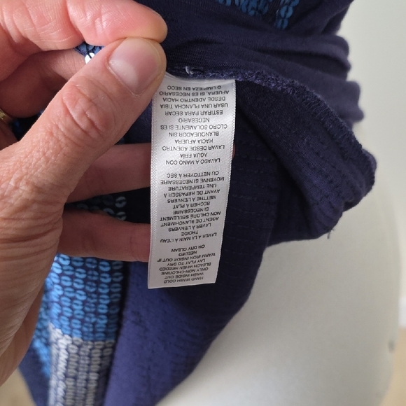 Michael Kors Blue Sequin Knit Top – Size L - Picture 6 of 9